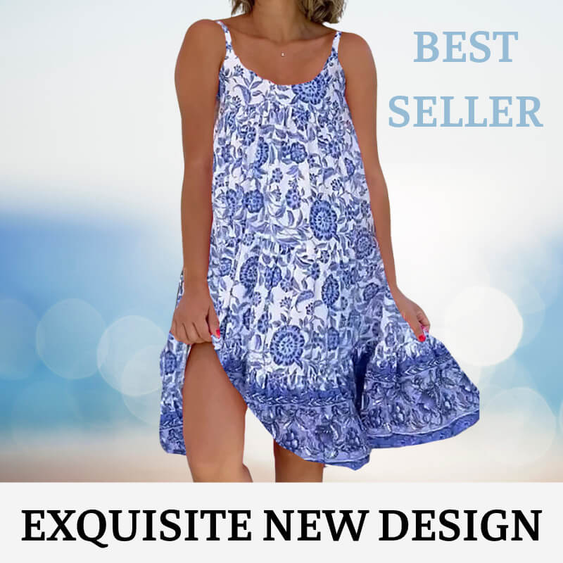 Exquisite Painted Floral Print Camisole Mini Dress main image 0