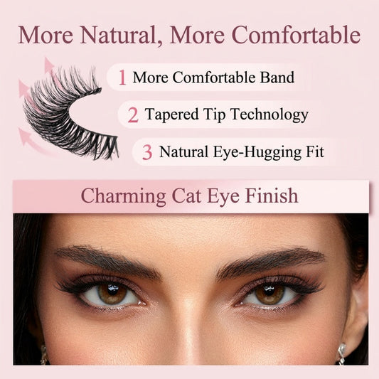 🏆 Last Day Special Price £8.99! 🔥Buy 1 Get 1 Free 🎁 💐Waterproof & Reusable Self-Adhesive Eyelashes