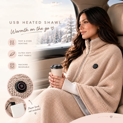 🖤Black Friday - 50% OFF!!💥Stay Warm All Winter — Portable Electric Heated Blanket Shawl🌡️