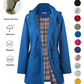 💖2026 HOT SALE 50% OFF🧥Women's Solid Color Drawstring Zip Up Hooded Trench Coat🍃