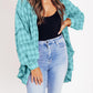 🔥50% OFF & Free Shipping🔥🏆Women's Mineral Washed Button Down Plaid Shirt