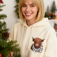 🎅💖LAST DAY SALE 50% OFF!!🎁Cute Highland Cow Cozy Fleece-Lined Hooded Sweatshirt🦬