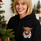 🎅💖LAST DAY SALE 50% OFF!!🎁Cute Highland Cow Cozy Fleece-Lined Hooded Sweatshirt🦬