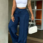 ⏳Last Day Sale Only ￡15.99!!👖💥Women's High-Waisted Straight Leg Trousers – Front seam & elastic back – Versatile, comfortable & perfect for office or casual wear ✨🌸
