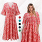 (🔥Hot Sale🔥60% OFF)👗 2026 Summer Casual Print V-neck Long Dress