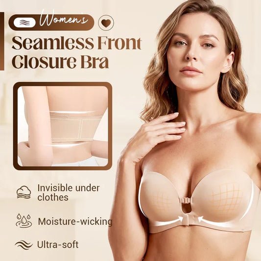 ☀️HOT SALE 50% OFF💜Seamless Front Closure Bra With Adjustable Straps👙