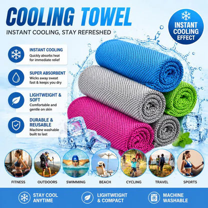 ⏰❄️Last Day Buy 1 Get 1 Free (Each only ￡3.99)☀️Absorbent Quick-Drying Gym Cooling Towels