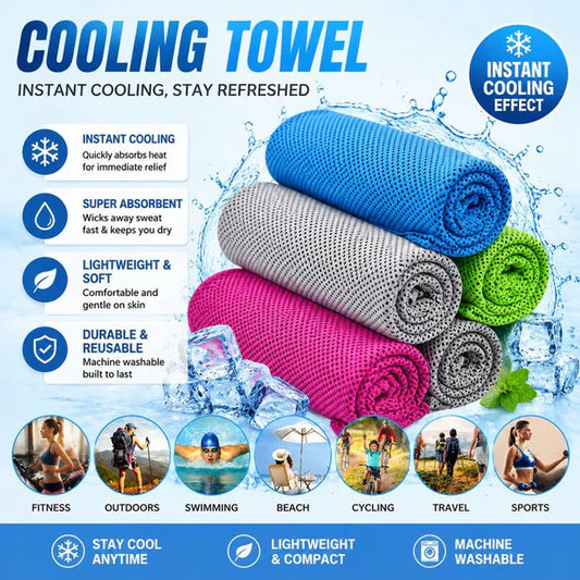 ⏰❄️Last Day Buy 1 Get 1 Free (Each only ￡3.99)☀️Absorbent Quick-Drying Gym Cooling Towels