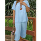 🎁Hot Sale🎁65%OFF💥Women's Solid Short Sleeve Top & Loose Wide Leg Pants 2-Piece Set