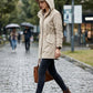 💖2026 HOT SALE 50% OFF🧥Women's Solid Color Drawstring Zip Up Hooded Trench Coat🍃