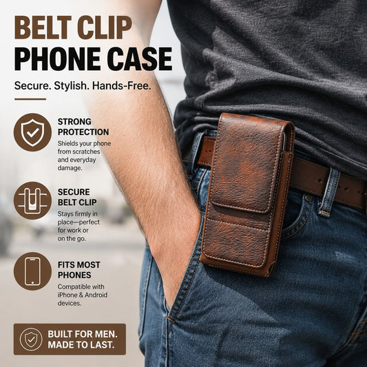 ⏳🏆LAST DAY SALE: ￡6.99!! ⚡Big Discount | Waist Belt Cell Phone Pouch 📱 Multi-Pocket Leather Holster with Card Holder