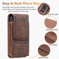 ⏳🏆LAST DAY SALE: ￡6.99!! ⚡Big Discount | Waist Belt Cell Phone Pouch 📱 Multi-Pocket Leather Holster with Card Holder