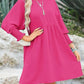 🌷Summer Hot Sale 50% Off💕Round Neck Dress with 3/4 Sleeves