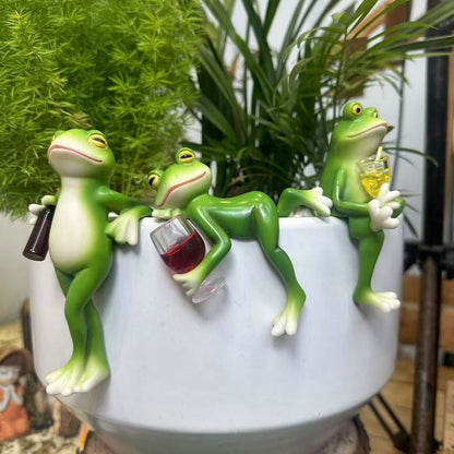 🎁Gift Idea Hot Sale 60% OFF🐸 Frog Flower Pot Hanger Ornament🍷