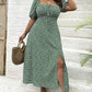 💗Summer Specials-49% OFF💗Plus-size Short Sleeve Split Floral Print Dress