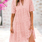 ⏰2025 Hot Sale -Women's Elegant Hollow Out Lace Ruffle Casual Mini Dress