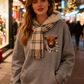 🎅💖LAST DAY SALE 50% OFF!!🎁Cute Highland Cow Cozy Fleece-Lined Hooded Sweatshirt🦬