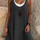 🌟LAST DAY SALE: ONLY ￡12.99!!🎁💃Women's Casual Loose Sleeveless Fake Two Piece Tank Dress