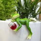🎁Gift Idea Hot Sale 60% OFF🐸 Frog Flower Pot Hanger Ornament🍷