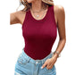 💖LAST DAY SPECIAL PRICE: ￡11.99!!💖Ribbed Stretchy Tank Top with Shelf Bra