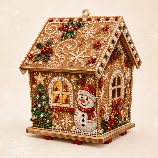 🎅Christmas Pre Sale 60% OFF!!🎄DIY Pearl Art Christmas House Kit – Create a Sparkling Handmade Holiday Decoration