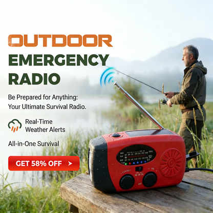 📻 New for 2026 | 50% OFF NOW!💥Multifunctional Portable Solar Emergency Radio – Power Bank, Hand Crank & Weather Alert for Outdoor & Crisis Preparedness🔦