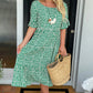 🎁 Hot Sale🎁65%OFF💥Round Neck Polka Dot Print Midi Dress