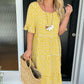 🎁 Hot Sale🎁65%OFF💥Round Neck Polka Dot Print Midi Dress