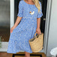 🎁 Hot Sale🎁65%OFF💥Round Neck Polka Dot Print Midi Dress