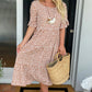 🎁 Hot Sale🎁65%OFF💥Round Neck Polka Dot Print Midi Dress