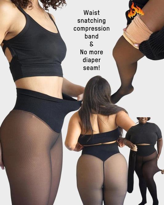 🔥Hot Sale 70% OFF!!⚡50K+ SOLD!❄️One-Seam The-original Magic Fleece Lined Leggings✨