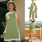 ⏰Hot Sale 60% OFF🔥Women's Casual Color Block Sleeveless Tops Matching Shorts with Pockets