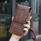 ⏳🏆LAST DAY SALE: ￡6.99!! ⚡Big Discount | Waist Belt Cell Phone Pouch 📱 Multi-Pocket Leather Holster with Card Holder