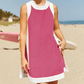 ⏰Hot Sale 60% OFF🔥Women's Casual Color Block Sleeveless Tops Matching Shorts with Pockets