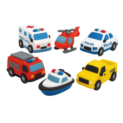 💖Hot Sale 48% OFF🌹🚒 Emergency Cars Light-Up Bath Toys – 6 Pack