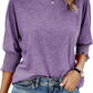 ☀️Summer Hot Sale 50% OFF🌼Blouses for Women Dressy Casual 3/4 Length Sleeve Tops with Smocked Cuffs