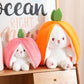 🐇 Easter Sale: 50% OFF！！💥Strawberry Bunny Transformed into Little Rabbit🎀 Fruit Doll Plush Toy🐰