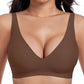 💗Special Price £9.99!⚡50K+ SOLD!!💕Womens Comfortable Wireless Bras Push Up Bralettes Seamless Tshirts Bras Deep V Everyday Bras