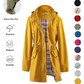 💖2026 HOT SALE 50% OFF🧥Women's Solid Color Drawstring Zip Up Hooded Trench Coat🍃