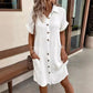 💥Limited Sale Only ￡11.99!!✨Short Sleeve Shirt Dress - Soft, Pocketed & Effortlessly Stylish💃