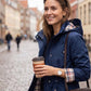 💖2026 HOT SALE 50% OFF🧥Women's Solid Color Drawstring Zip Up Hooded Trench Coat🍃
