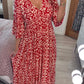 (🔥Hot Sale - 48% OFF🔥 Free Shipping)Casual Print V-neck Long Dress - dressowy