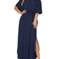 ⏰2026 Summer Hot Sale 50% OFF💃Women's Off The Shoulder Dress Wedding Guest Dress Summer Casual Long Ruffle Party Side Split Beach Maxi Dresses with Pockets