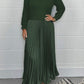 🔥Hot sale 49%OFF🔥Women's solid color Long Sleeve Jumper & Pleated Bottom Dress