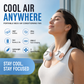 ⏰Last Day Special Price ￡10.99!!🍃Neck Air Conditioner Fan – Ultra‑quiet, 360° rotating, 3 speeds. Hands‑free cooling, long battery. Summer essential! 😎🌬️