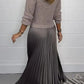 🔥Hot sale 49%OFF🔥Women's solid color Long Sleeve Jumper & Pleated Bottom Dress