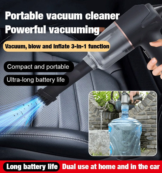 🏆Blow, Vacuum, Inflate - Cordless Vacuum Cleaner for Home and Car