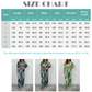 Women's Summer Fashion Leaf Print Plus Size Bodysuit with Elastic Waist