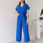 (48% OFF🔥 Free Shipping) 💖Women's V-Neck Short-Sleeve Casual Jumpsuit
