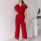 (48% OFF🔥 Free Shipping) 💖Women's V-Neck Short-Sleeve Casual Jumpsuit